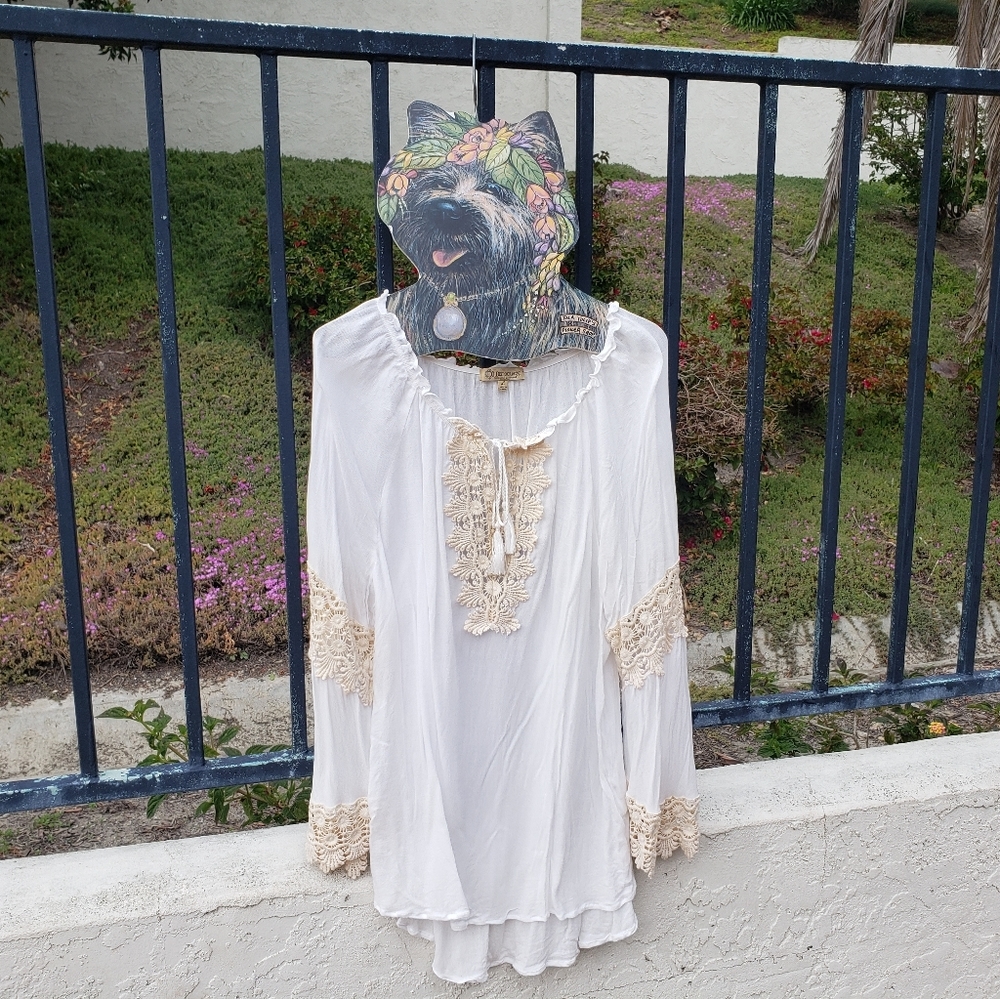 White and Cream Blouse